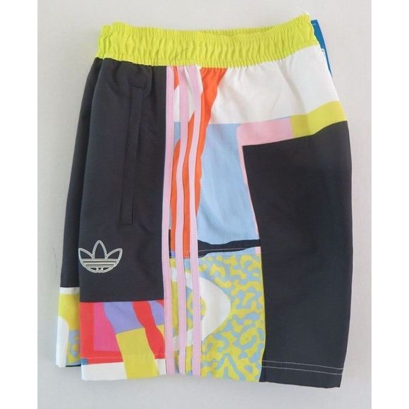adidas Originals H43974 Unisex Sz Medium Multicolor "Love Unites" Woven Shorts - Picture 3 of 5